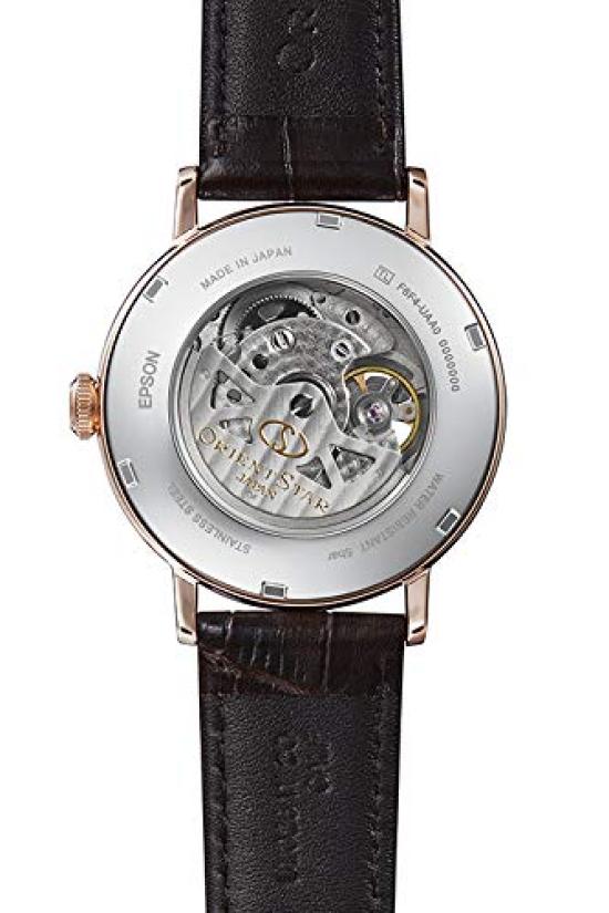 ORIENT STAR Men's Automatic Mechanical Watch Semi-Skeleton Open Heart Series White & Silver Dial, Made in Japan