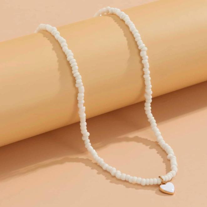 Ожерелье ручной работы из бисера с геометрическим узором «Любовь» в европейском и американском стиле