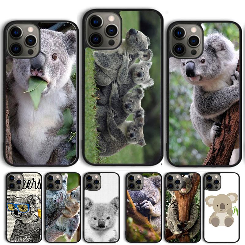 Чехол-ракушка с животными-коалами для iPhone 17 Air 15 16e 14 13 12 Pro Max 11 Pro Max Plus Защитный чехол для телефона