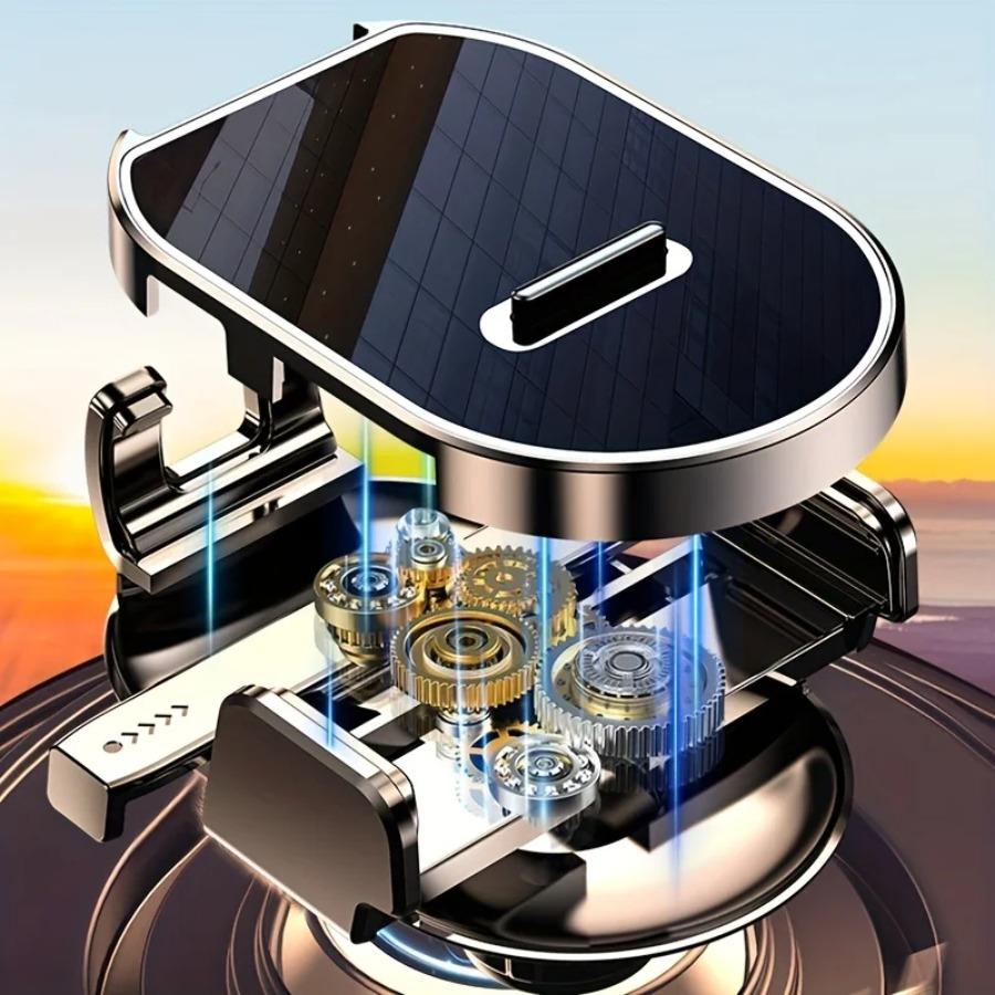 Мини-держатель на присоске 360° для автомобиля с дополнительной присоской – Регулируемый держатель для iPhone 14-17, Ультракомпактная подставка на приборную панель
