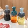 Стеклянная бутылка для масла с силиконовой кисточкой 2 в 1 кухонная утварь для выпечки на кухне большая емкость с нескользящей ручкой фунт