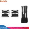 Автомобильные педали из нержавеющей стали, чехол для педали акселератора, газа и тормоза для Ford Everest Ranger 2016-AT MT Parts
