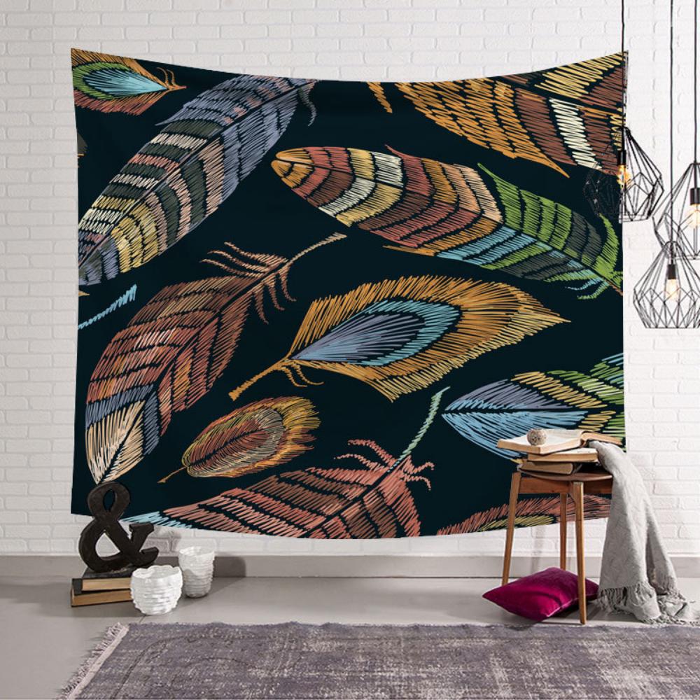 Гобелен с принтом, индивидуальный дизайн зеленых растений, фоновая ткань для скандинавской комнаты, подвесная ткань для спальни, настенная ткань