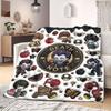 Death Note Top 2D Cartoon Flannel Blanket, Printed Pattern for Room, Soft Bedding Travel Picnic Throw_LIAN