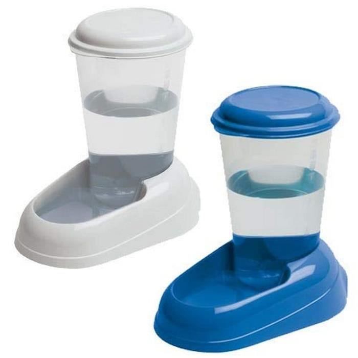 Distributeur d'eau pour chat et chien NADIR - Plastique - 3L - Antidérapant - FERPLAST - coloris aléatoire