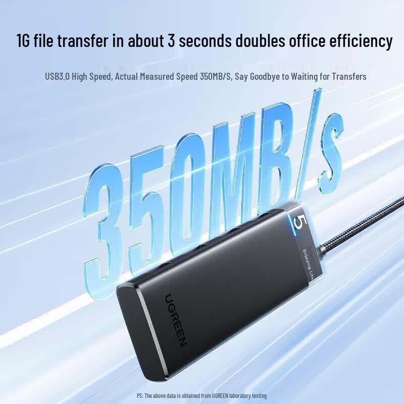 Ugreen USB 3.0 4-Port Data Hub with Type-C Power