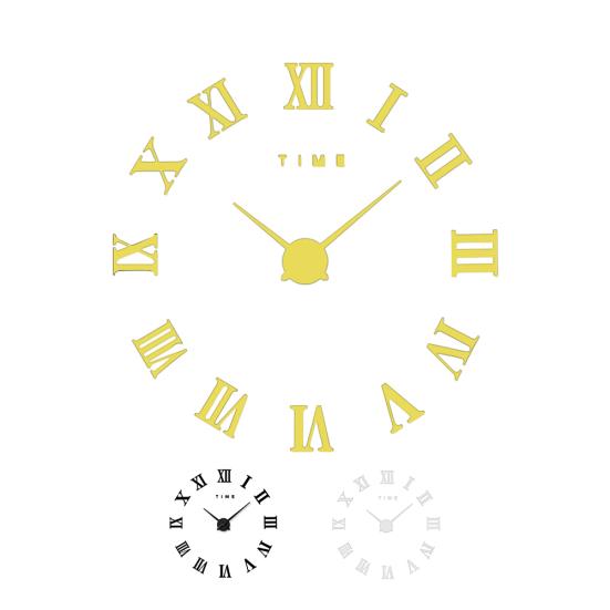 Римские цифры акриловая зеркальная поверхность DIY наклейка настенные часы Декор для гостиной