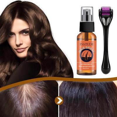 Натуральная мужская эссенция для роста бороды, спрей для лечения выпадения волос, кондиционер для ухода за быстрым ростом бороды, усилитель бороды с роликом