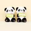 Charming Panda Keychain Plush Short Plush Stuffed Animal Bag Accessory
