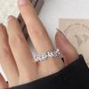 Korean Style 925 Sterling Silver Women's Open Ring - Niche Design Index Finger Accessory