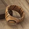 Квадратный деревянный браслет Круглый бежевый Кольцо на руку Ретро Деревянный браслет Зернистость Дерева Подарок