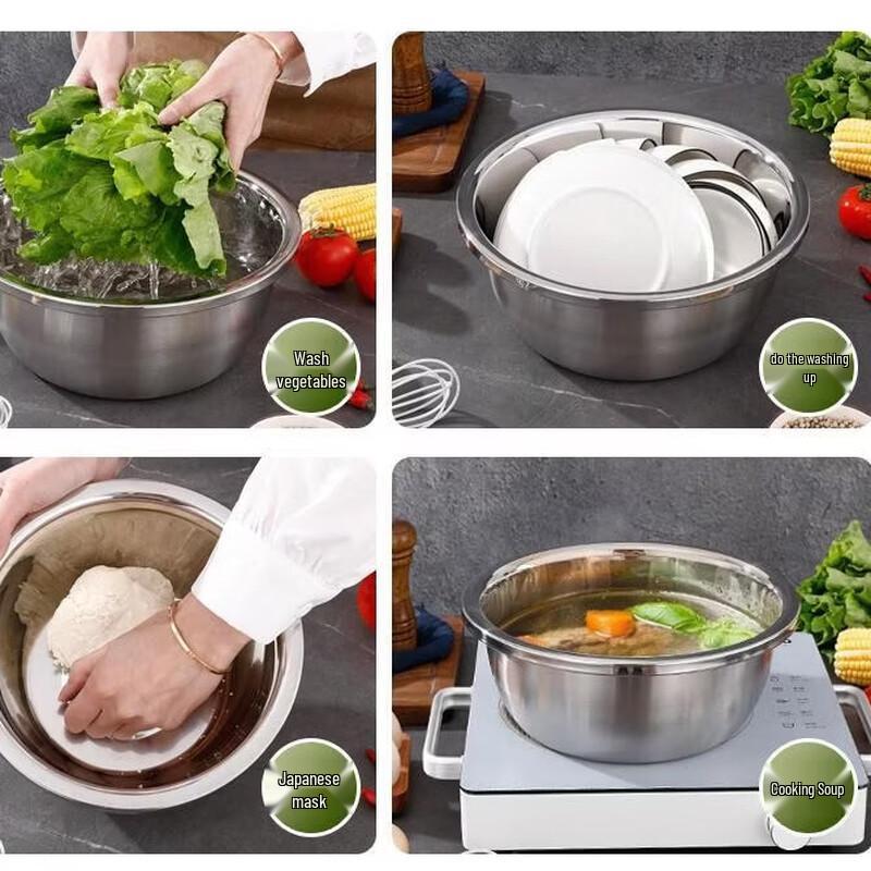 Ruhan Thickened Stainless Steel Mixing Bowl