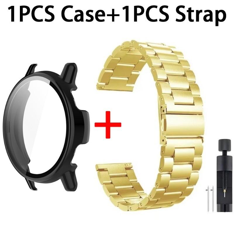 Strap + Case Cover for Garmin Vivoactive 5 / Active 5 Stainless Steel Band for Garmin Active5 Wristband Protective Shell