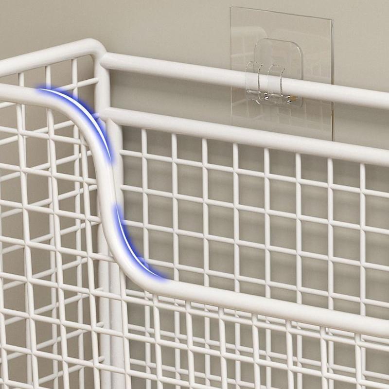 1 шт. Железная стойка для хранения с 2 крючками-патчами, настенная полка-коробка для хранения без перфорации, для внутренней стороны дверцы кухонного шкафа