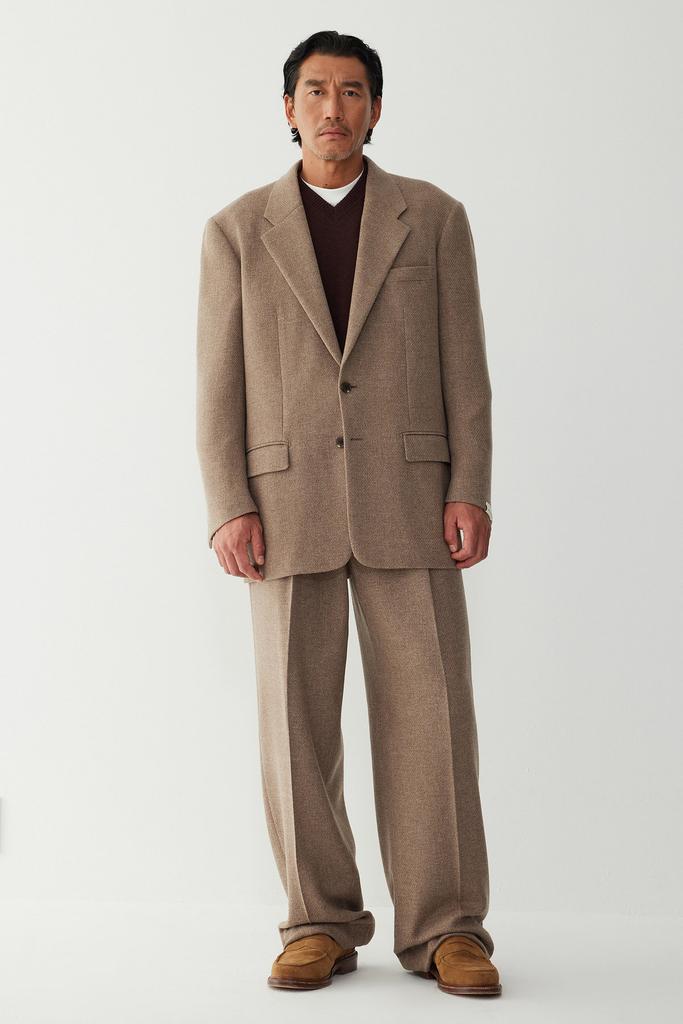 MAN ON THE BOON [Man On The Boon] Soft Wool Oversized Suit Pants_Beige 4715352011