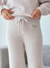Gelato Pique Basic Powder Pullover Long Pants Set & (PWNT245352) Women's (BEG)