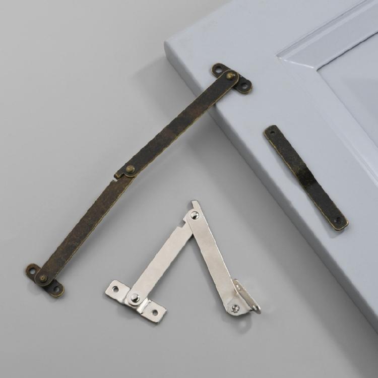 2Pcs Furniture Lift up Strut Lid Flap Stay Support Hinge Metal Lid Support Hinges Folding Support Hinges Easy to Install