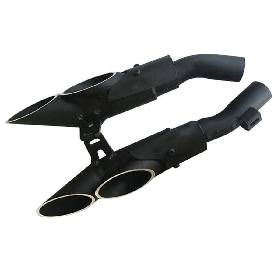 Мотоциклетная выхлопная система Двойная труба Слипон Средняя труба Для Kawasaki Z1000 10-17