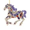 Horse Christmas Ornaments Sparkly Rhinestone Horse Hanging Decoration Acrylic Christmas Tree Ornament for Winter Xmas Party Supplies Holiday Decor