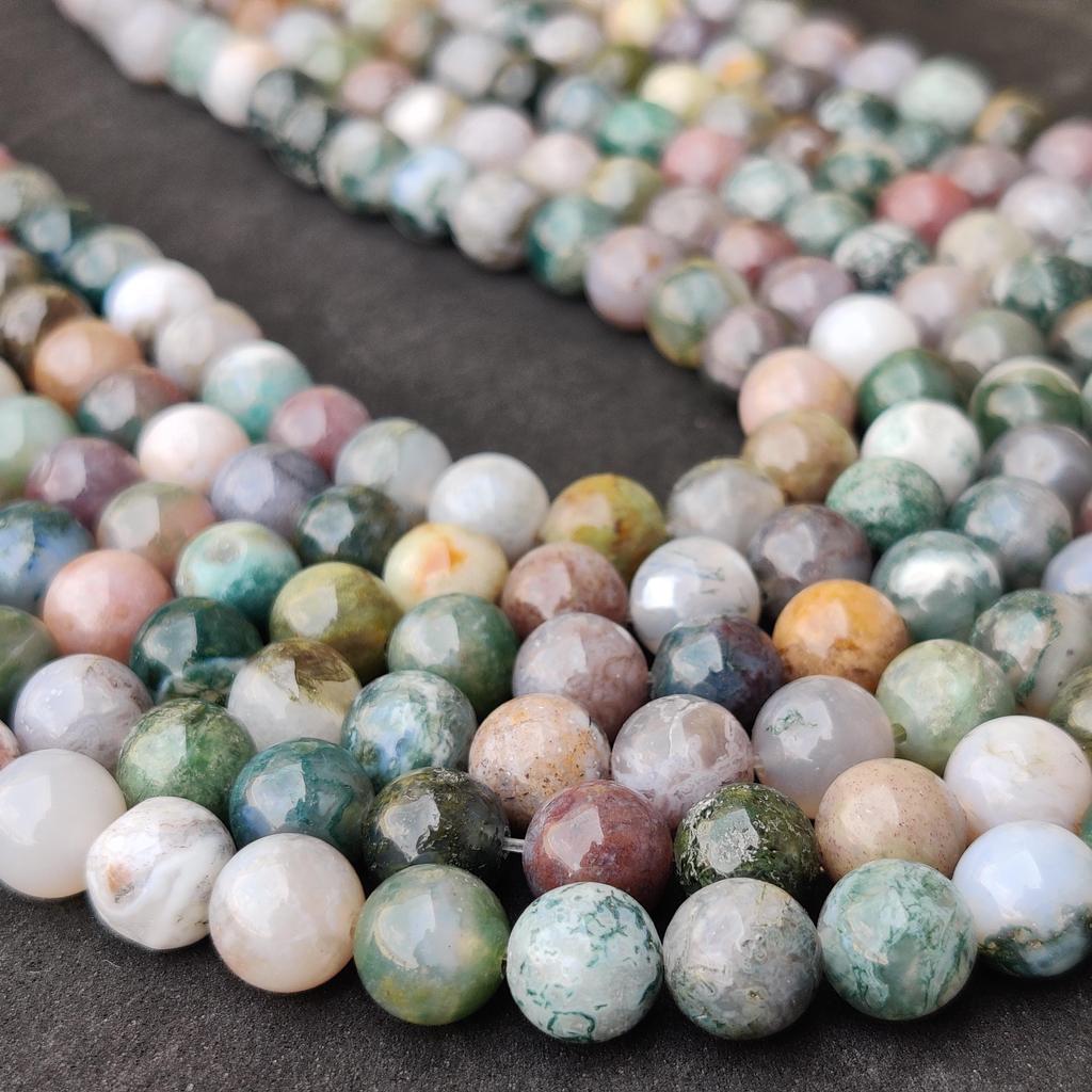 Бусины из индийского агата, настоящие бусины класса ААА, круглые свободные бусины из натурального драгоценного камня, бусины длиной 14–15 дюймов, бусины размером 6 мм, 8 мм, 10 мм.