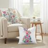 Cute Easter Bunny Cushion Cover Natural Linen Organic Fabric DoubleSided Printing Couch Pillow Covers Home Decor