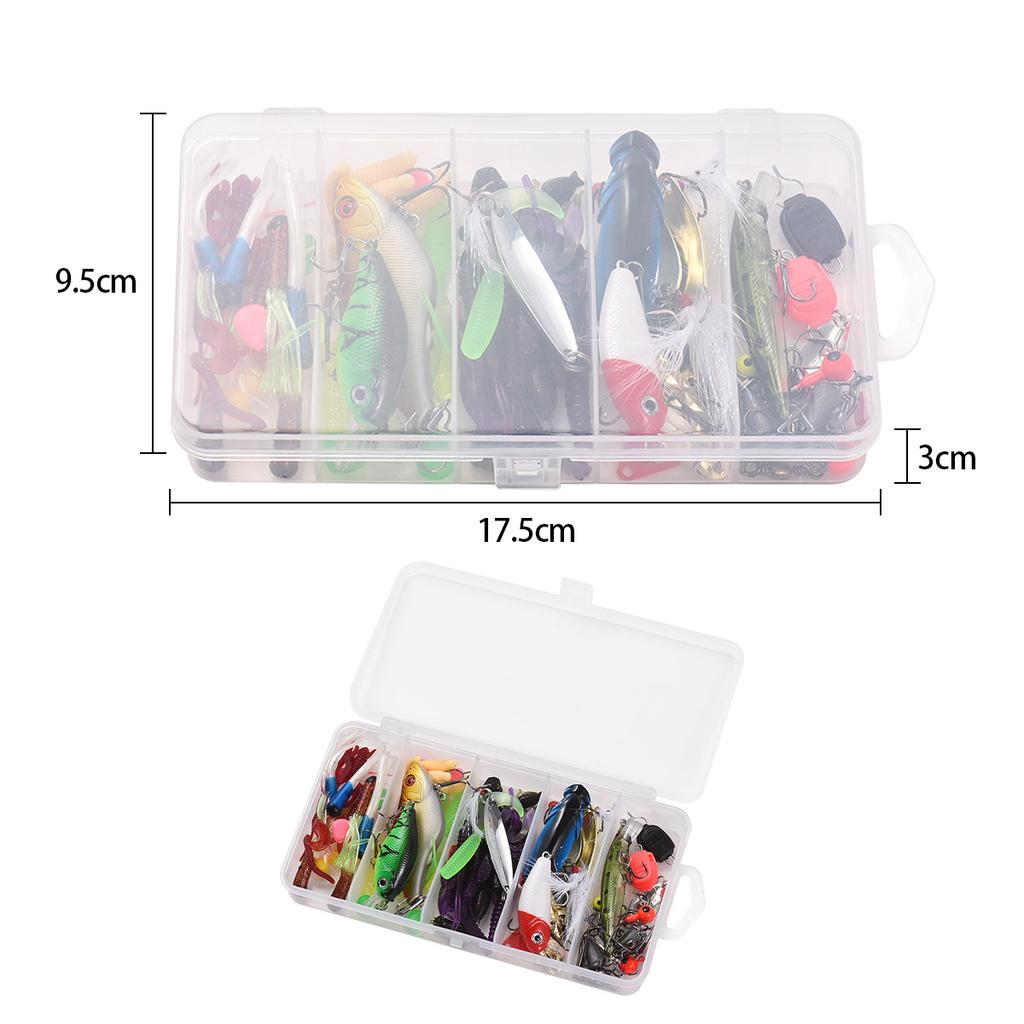Fishing Lure Kit 88pcs Tackle Box With Tackle Included Fishing Bait with Fishing Gear Crankbait