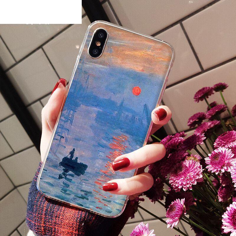 Claude Monet Art Painting TPU Soft Phone Case for Apple iPhone 11 12 13 Pro Max 8 7 6 6S Plus X XS MAX 5 5S SE XR Cellphones