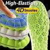 Latex Sport Insoles Soft High Elasticity Shoe Pads Breathable Deodorant Shock Absorption Cushion Arch Support Insole Men Women