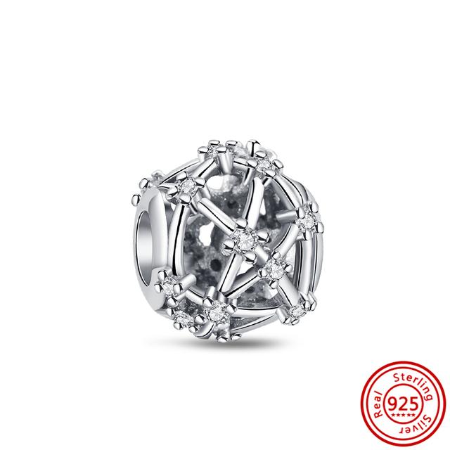 92 Стиль 925 Серебро 925 пробы для мальчиков и девочек Щенок с принтом лапы Сердце Сова Полый кулон Изящная бусина Подходит Подвески Браслет Ювелирные изделия