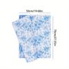 1 комплект/20 шт. большого размера, синяя цветочная папиросная бумага, подарочная упаковочная бумага, винтажная синяя и белая цветочная художественная бумага для поделок своими руками
