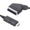 1080P SCART в HDMI Видео Аудио Конвертер Адаптер Кабель Папа-папа Вход SCART на Выход HDMI для HDTV Приставка STB Подключи и Играй