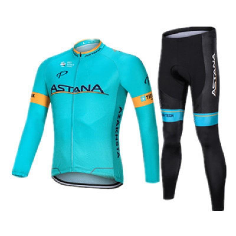 Team Version Tour De France Long-sleeved Cycling Suit Men's Spring and Autumn Breathable Road Bicycle Overalls