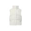 Solid Color Stand Collar Sports Down Vest Women Vest Asparagus-White A11W347908F-IV