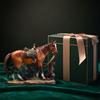 Фигурка лошади из смолы, статуэтка-скульптура 'Деревенский забор и скачущий пони', роскошный декор для дома, гостиной, тумбы под телевизор, прихожей, винного шкафа, уникальная