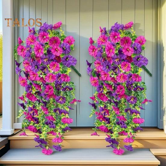 3 шт. подвесной искусственный цветок ипомеи устойчивый к ультрафиолетовому излучению реалистичный искусственный шелковый цветок для свадебной вечеринки в помещении и на открытом воздухе в саду настенный искусственный цветок украшение