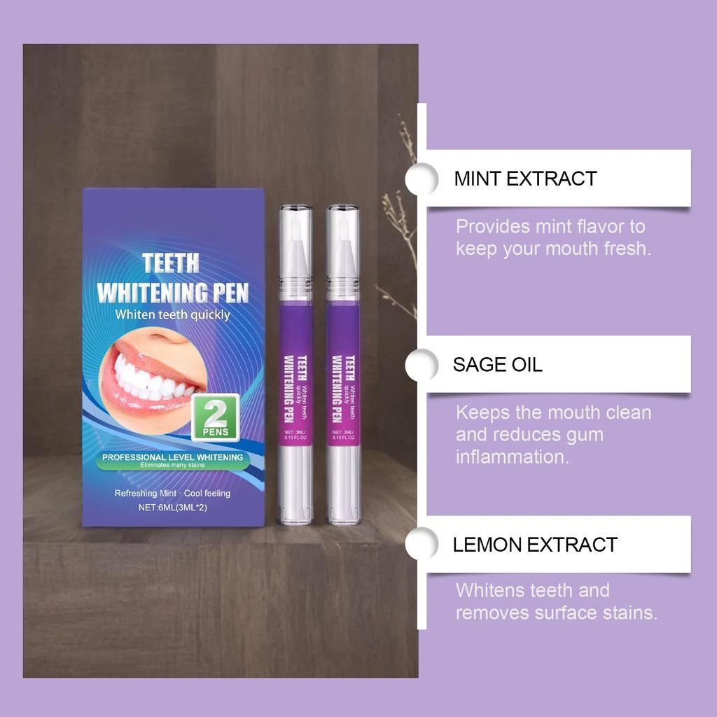 Гель-карандаш для отбеливания зубов Мягкая очистка Желтые пятна Корректор цвета Зубная паста удаление Запах Свежее дыхание Инструмент для ухода за зубами 6 мл