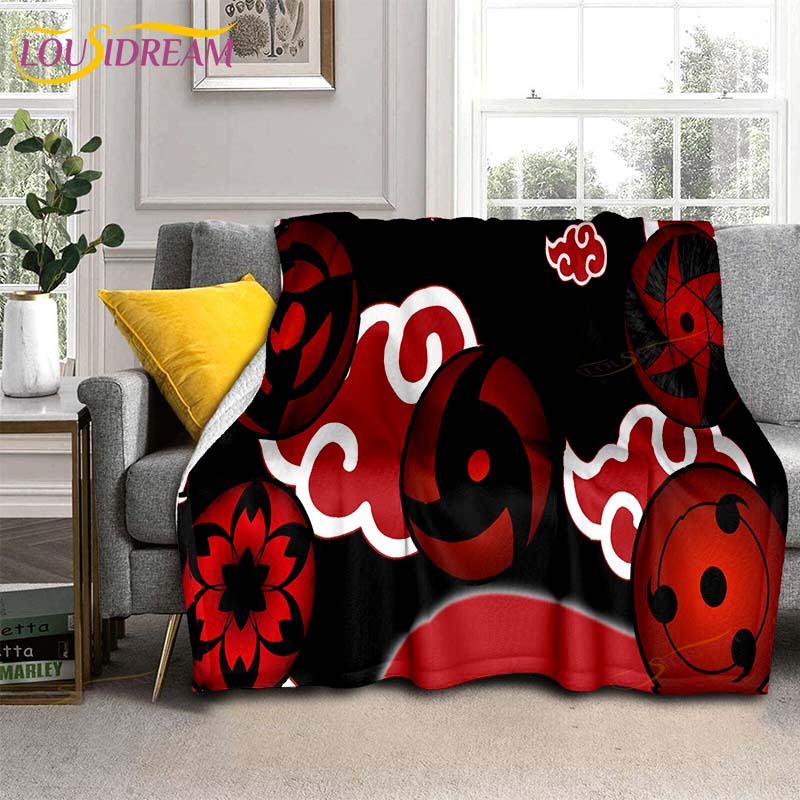 Одеяло с рисунком аниме «Наруто», пододеяльник для дивана, дорожное постельное белье, фланелевое одеяло, покрывало