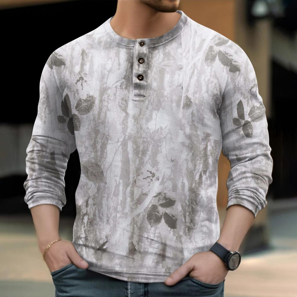 Мужская уличная винтажная модная спортивная футболка с v-образным вырезом и длинным рукавом