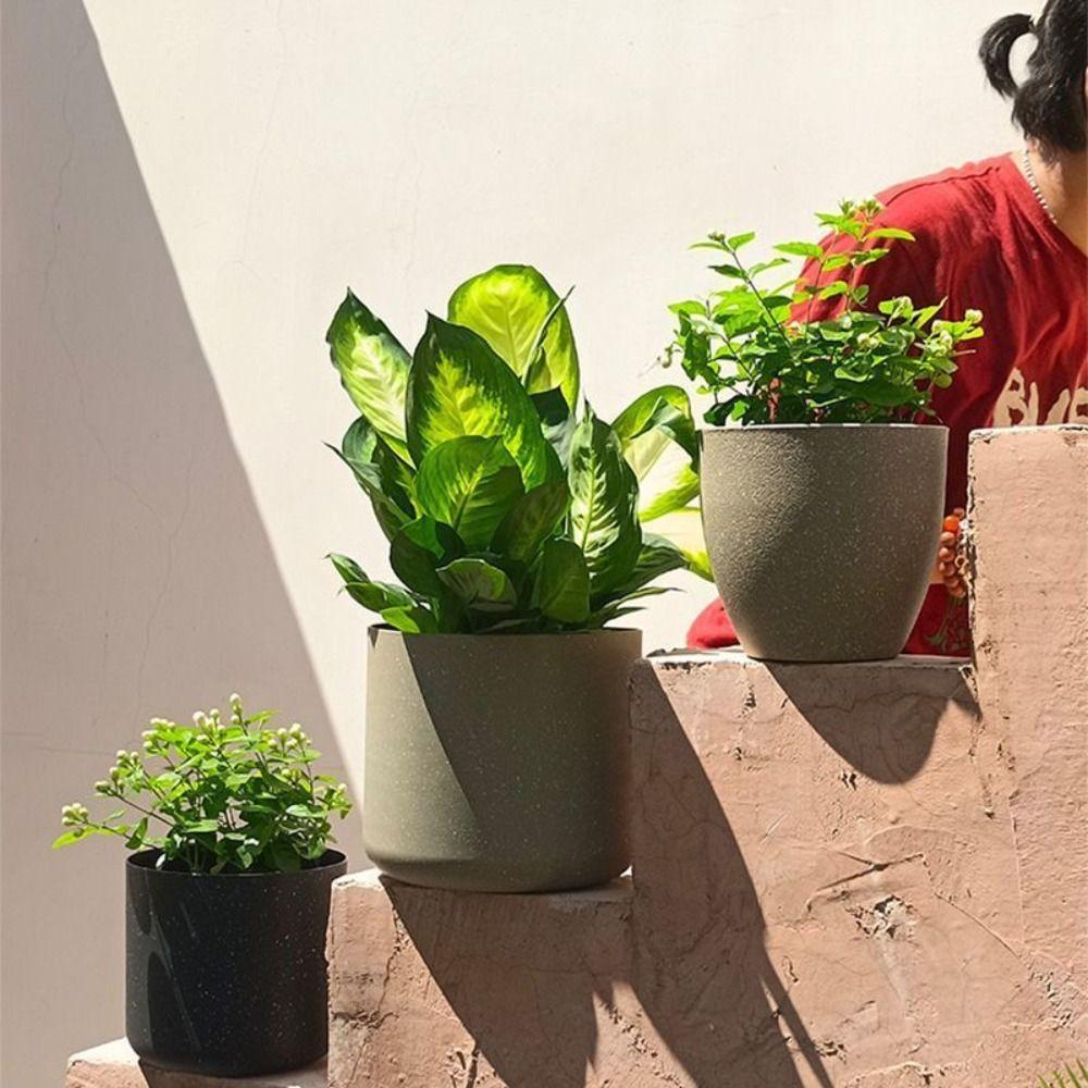 Пластиковый плантатор для растений, утолщенный горшок для выращивания растений, зеленый завод