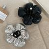 Pearl Sponge Puff Flower Hair Claw Korean Style Exaggerated Crab Clip Scrunchies Shark Clip  Daily