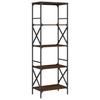 Bookshelf 5 Shelves Brown Oak Effect 59 x 35 x 171 cm Engineered Wood