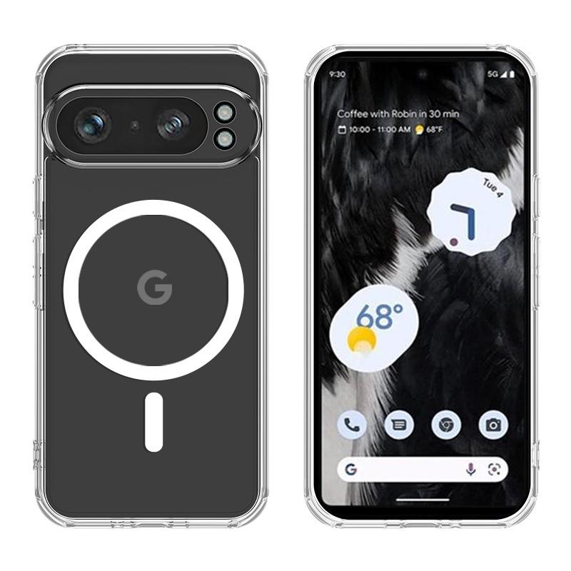 -HD Магнитный чехол для телефона для Google Pixel 10 9 Pro XL 9A 8A 8 7 7A 6 6A Pro Для Magsafe Беспроводная зарядка Акриловая крышка