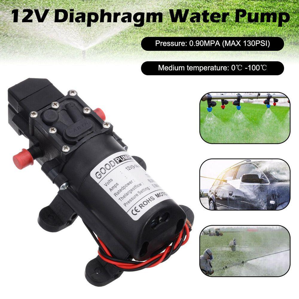 Automatic Switch DC 12V Diaphragm Durable Agricultural Black Water Pump Water Sprayer Self Priming Pump Car Washing