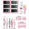 Fluffy Eyelash Extension Kit: 590 Curled Clusters (9-18MM, 30D-100D)