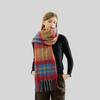 Mohair Rainbow Plaid Fringed Scarf Women's Thickened Warm Wool Lengthened Scarf
