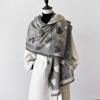 Shawl Outer Heart-shaped Printed Scarf Dual-purpose Winter Office Blanket Blanket Warm and High-end Feeling