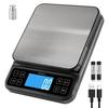 BOMATA Large Kitchen Scale, 0.1g/5kg High Precision, Percentage Function, 100g Weight Included, USB Rechargeable, Dual Power Supply, Backlight, Full-V