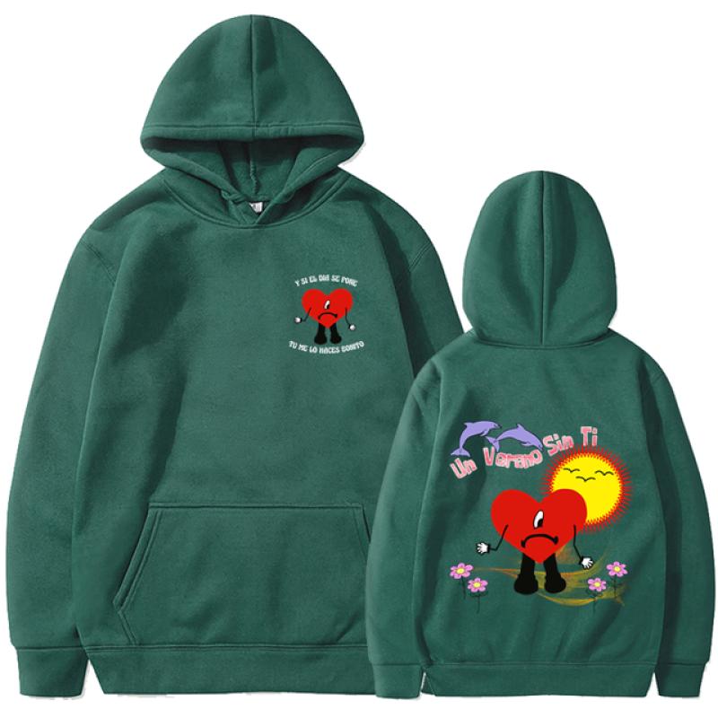 Модная новая толстовка с принтом Bad Bunny, унисекс, уличная спортивная толстовка в стиле хип-хоп, высокое качество, хит продаж, топ 2023