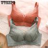 Gather Underwire Bra Women's Lace Breathable Bra Anti Sagging Bra and Complementary Breast Push Up Bra