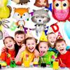 Animal Foil Balloons Large Jungle Birthday for Forest Theme Party, 8pcs